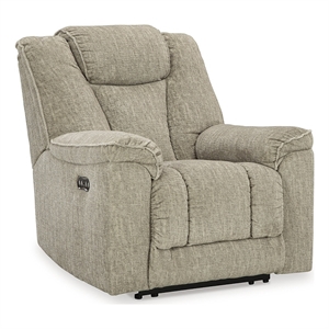 bowery hill modern / contemporary polyester stone power recliner