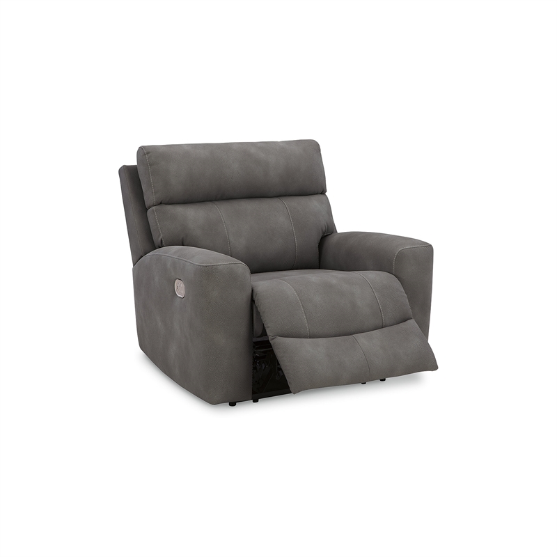 Bowery Hill Modern / Contemporary Faux Leather Slate Power Recliner