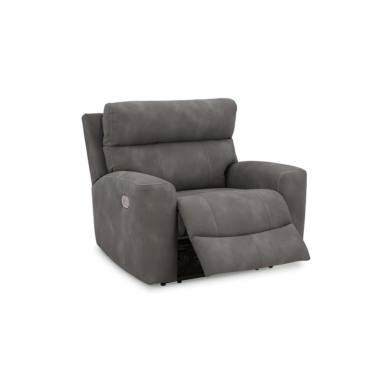 Bowery Hill Modern / Contemporary Faux Leather Slate Power Recliner