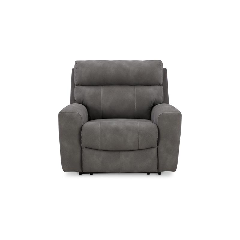 Bowery Hill Modern / Contemporary Faux Leather Slate Power Recliner