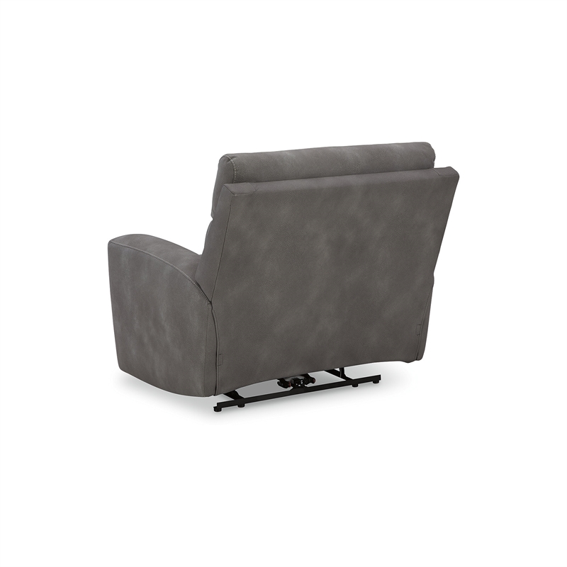 Bowery Hill Modern / Contemporary Faux Leather Slate Power Recliner