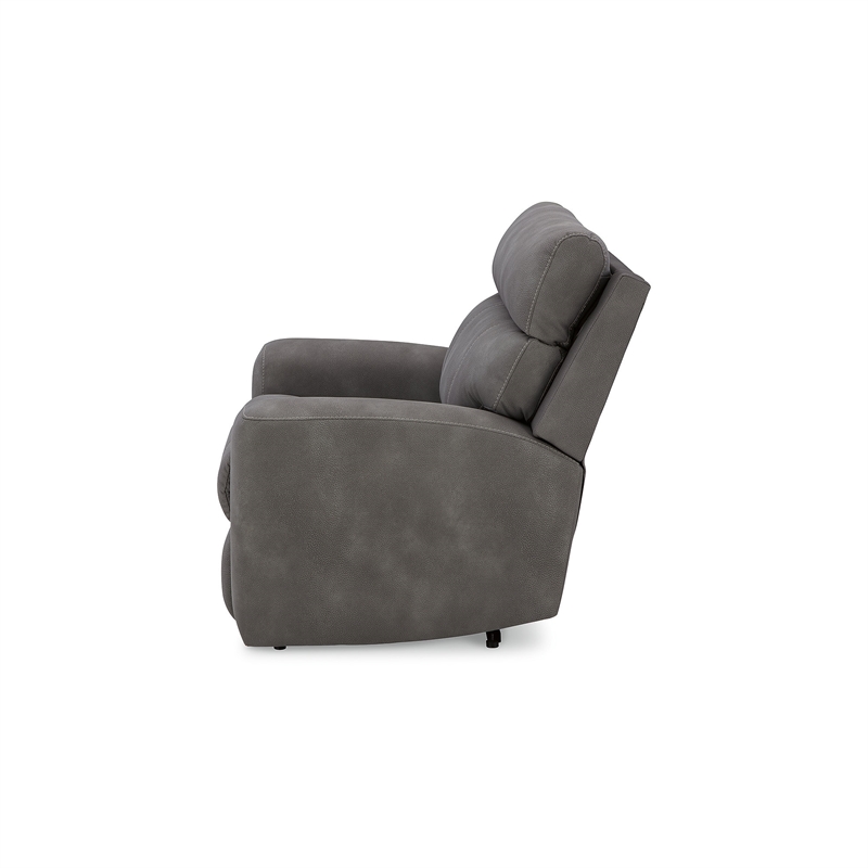 Bowery Hill Modern / Contemporary Faux Leather Slate Power Recliner