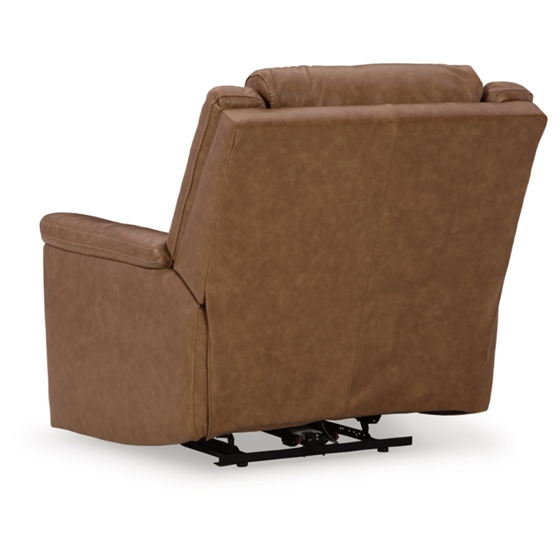 Bowery Hill Modern / Contemporary Leather Caramel Power Recliner
