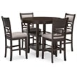 Bowery Hill Brown Counter Height Dining Table Set - Set of 5