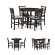 Bowery Hill Brown Counter Height Dining Table Set - Set of 5