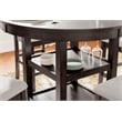 Bowery Hill Brown Counter Height Dining Table Set - Set of 5