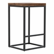 Bowery Hill Metal Square Barstool in Golden Brown (Set of 2)