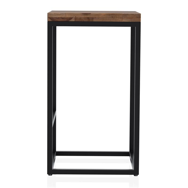 Bowery Hill Metal Square Barstool in Golden Brown (Set of 2)