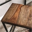 Bowery Hill Metal Square Barstool in Golden Brown (Set of 2)