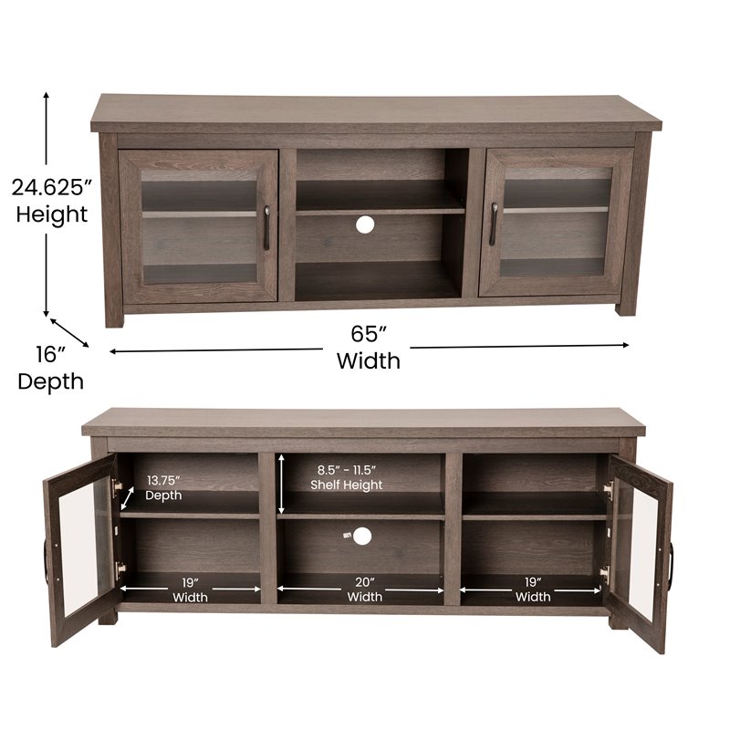 Bowery Hill Engineered Wood TV Stand for up to 80