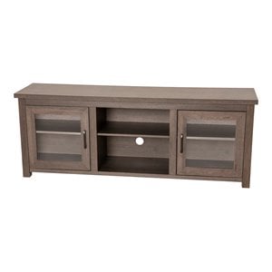 Bowery Hill Engineered Wood TV Stand for up to 80&quot TVs in Black
