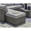 Bowery Hill Gray Outdoor Sectional/Ottoman/Table Set - Set of 4