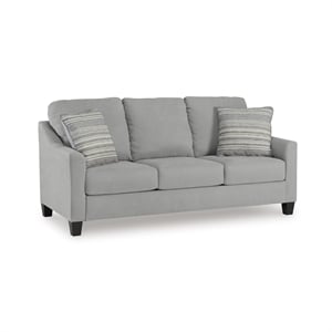 Bowery Hill Contemporary Corner-blocked Frame Polyester Gray Queen Sofa Sleeper