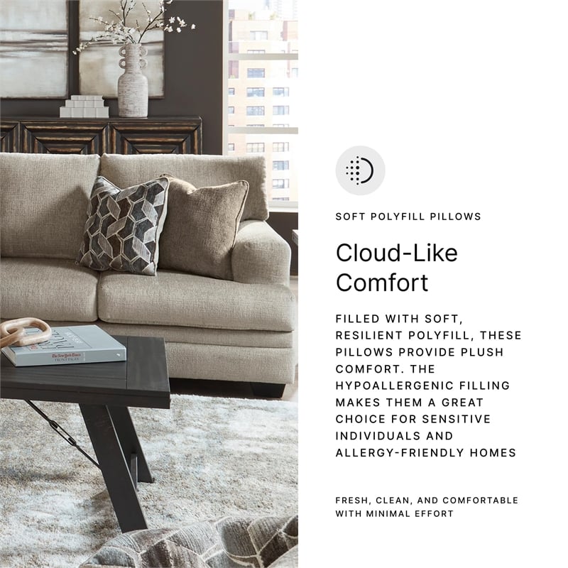 Bowery Hill Contemporary Corner-blocked Frame Polyester Taupe Queen Sofa Sleeper