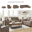 Bowery Hill Contemporary Faux Leather Queen Sofa Sleeper in Brown