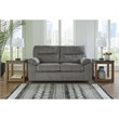 Bowery Hill Contemporary Polyester Dark Gray Glider Loveseat