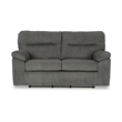Bowery Hill Contemporary Polyester Dark Gray Glider Loveseat
