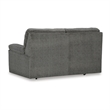 Bowery Hill Contemporary Polyester Dark Gray Glider Loveseat