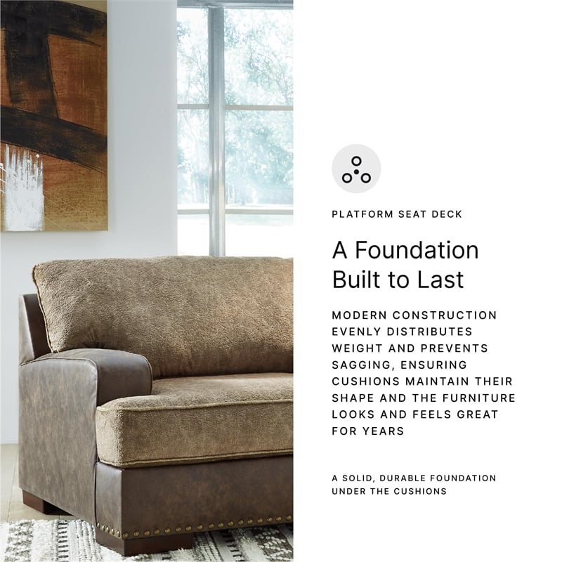 Bowery Hill Contemporary Faux Leather Chocolate Oversized Chair