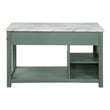 Bowery Hill Wood Extendable Counter Height Dining Table in Green
