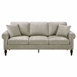 Bowery Hill Contemporary Chenille Upholstered Sofa in Light Brown