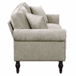 Bowery Hill Contemporary Chenille Upholstered Sofa in Light Brown