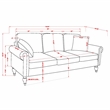Bowery Hill Contemporary Chenille Upholstered Sofa in Light Brown