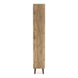 Bowery Hill Mid-Century Modern Wood 2-Drawer Bookcase in Light Oak