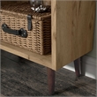 Bowery Hill Mid-Century Modern Wood 2-Drawer Bookcase in Light Oak