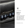 Bowery Hill Contemporary Faux Leather Black Power Reclining Sofa
