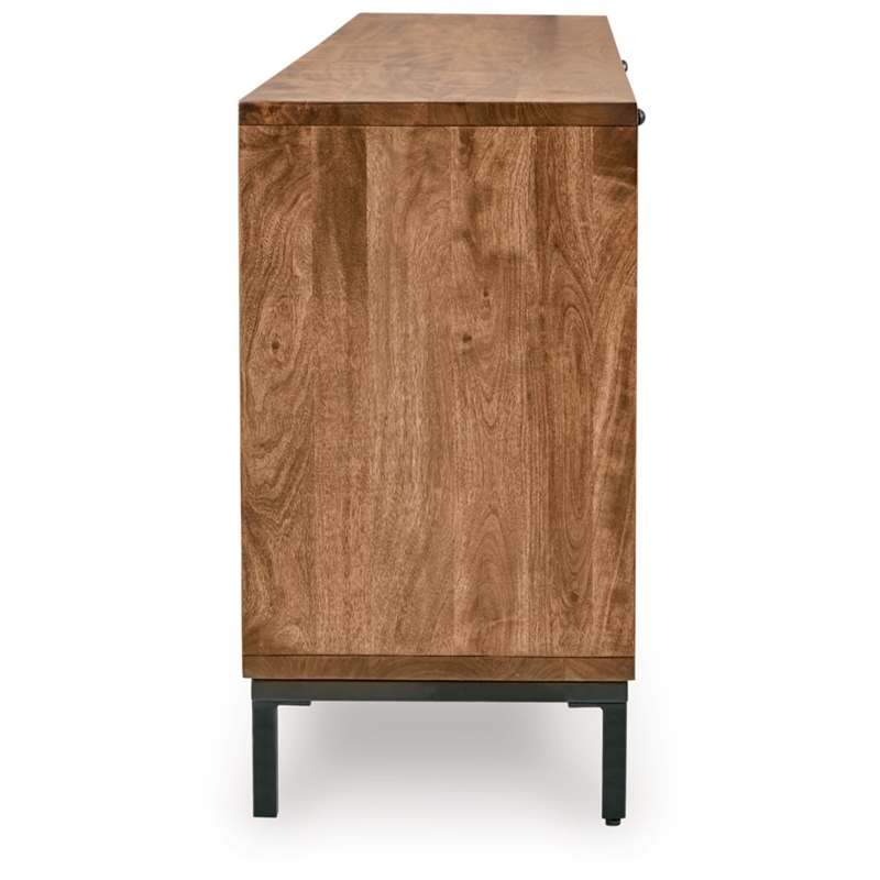 Bowery Hill Modern / Contemporary Wood Black & Brown Accent Cabinet