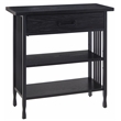Bowery Hill Ironcraft Foyer Bookcase with Drawer Storage - Black Wash