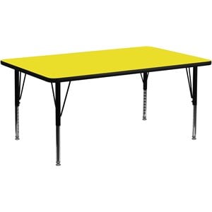 Bowery Hill 26&quot x 72&quot x 30&quot High Pressure Top Activity Table in Yellow