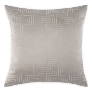 Bowery Hill 19x19&quot Square Contemporary Fabric Pillow in Silver Set of 2
