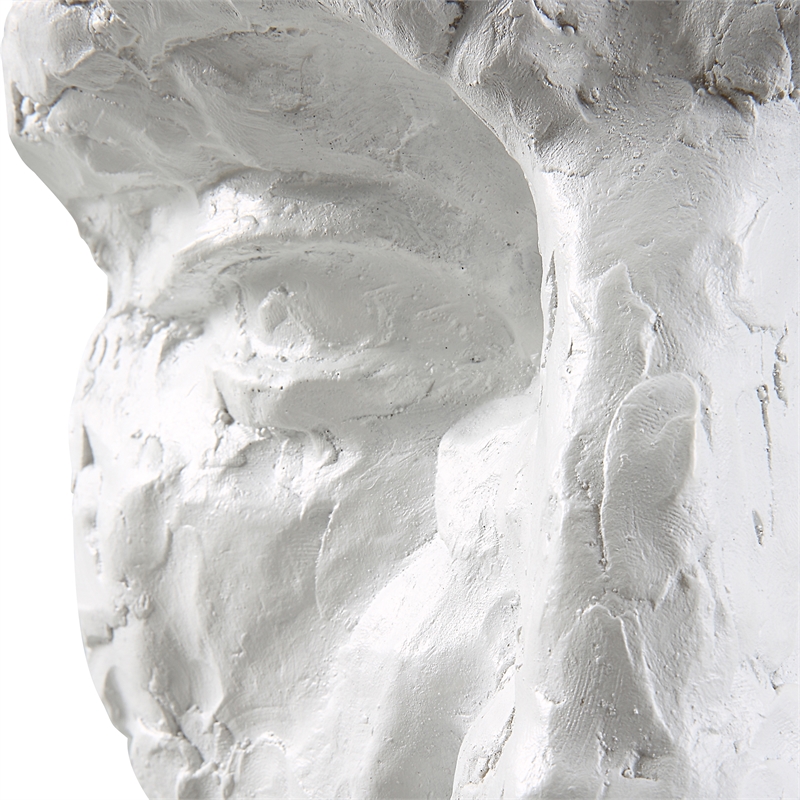 Bowery Hill Self-Portrait 6Pc Contemporary Polyresin Mask Wall Decor in White