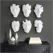 Bowery Hill Self-Portrait 6Pc Contemporary Polyresin Mask Wall Decor in White