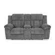 Bowery Hill Contemporary Polyester Slate Power Reclining Loveseat