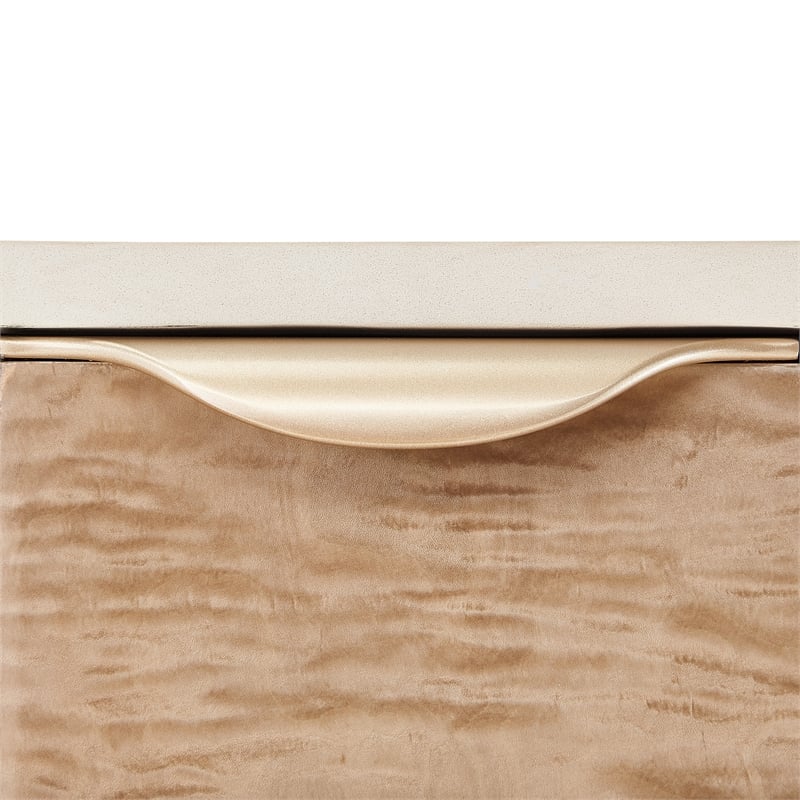 Bowery Hill Transitional Wood & Marble Sideboard in Blush Finish