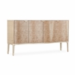 Bowery Hill Transitional Wood & Marble Sideboard in Blush Finish