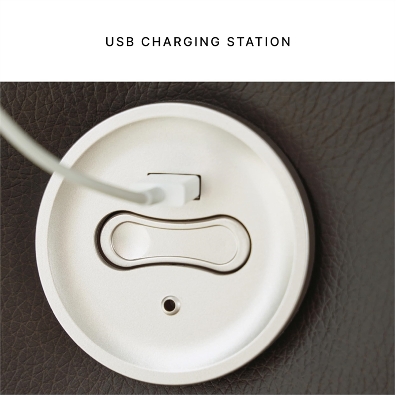 Bowery Hill Contemporary Faux Leather Dark Brown Power Reclining Sofa