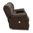 Bowery Hill Contemporary Faux Leather Dark Brown Power Reclining Sofa