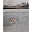 Bowery Hill Contemporary Polyester Pewter Power Reclining Loveseat