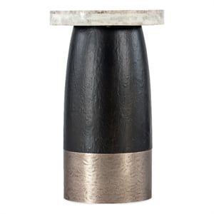 Bowery Hill Modern / Contemporary Metal and Veneer Table in Black Finish