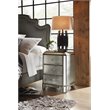 Bowery Hill Contemporary Three-Drawers Nightstand in Mirrored Finish