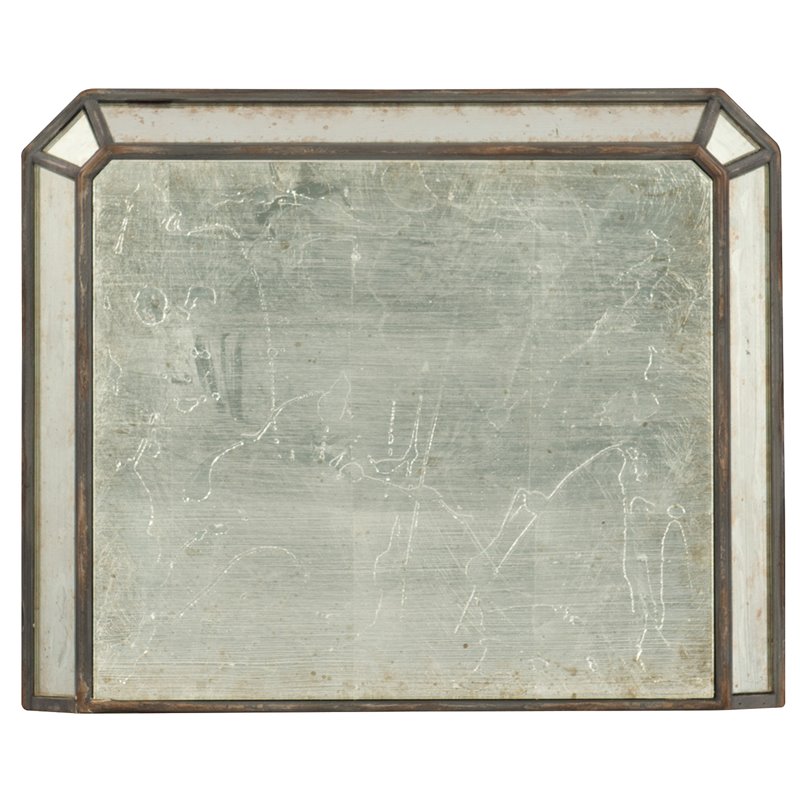 Bowery Hill Contemporary Three-Drawers Nightstand in Mirrored Finish