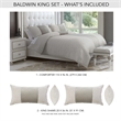 Bowery Hill Contemporary Fabric 3-Piece King Comforter Set - Dove