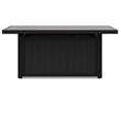 Bowery Hill Coastal Aluminum Black & Gray Outdoor Fire Pit Table