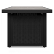 Bowery Hill Coastal Aluminum Black & Gray Outdoor Fire Pit Table