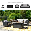 Bowery Hill Coastal Aluminum Black & Gray Outdoor Fire Pit Table
