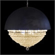 Bowery Hill Modern Crystal Eclipse Modern LED Chandelier - Black